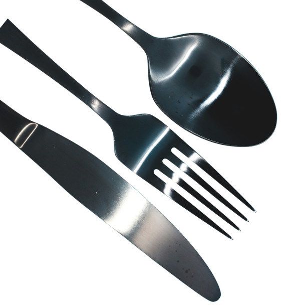 twisted silver forks